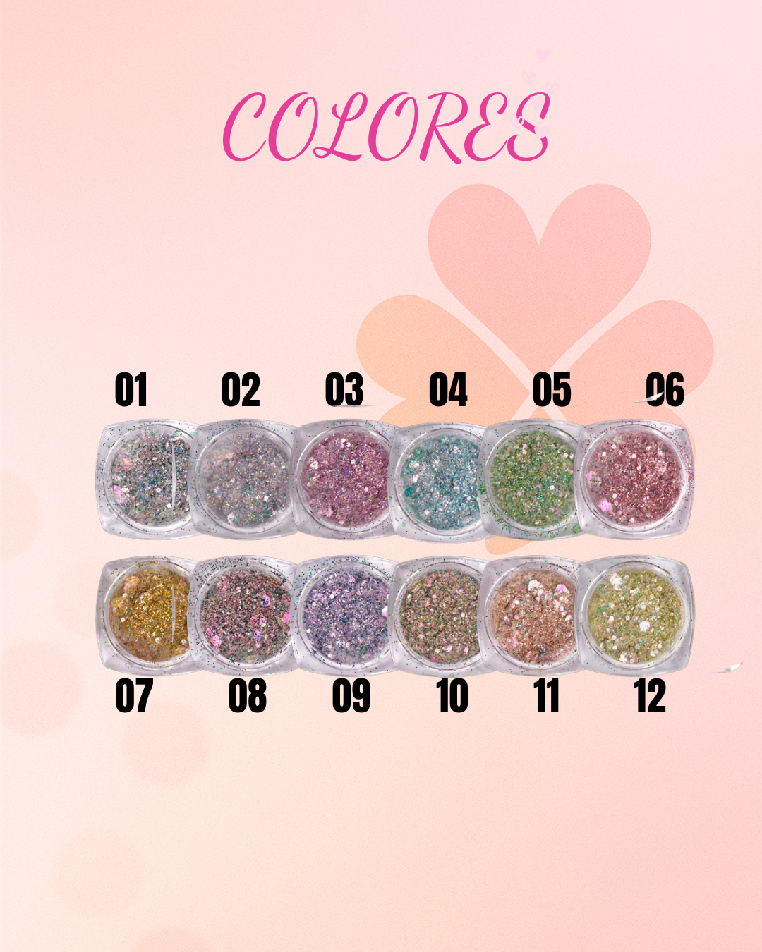 Glitter Mix para Uñas