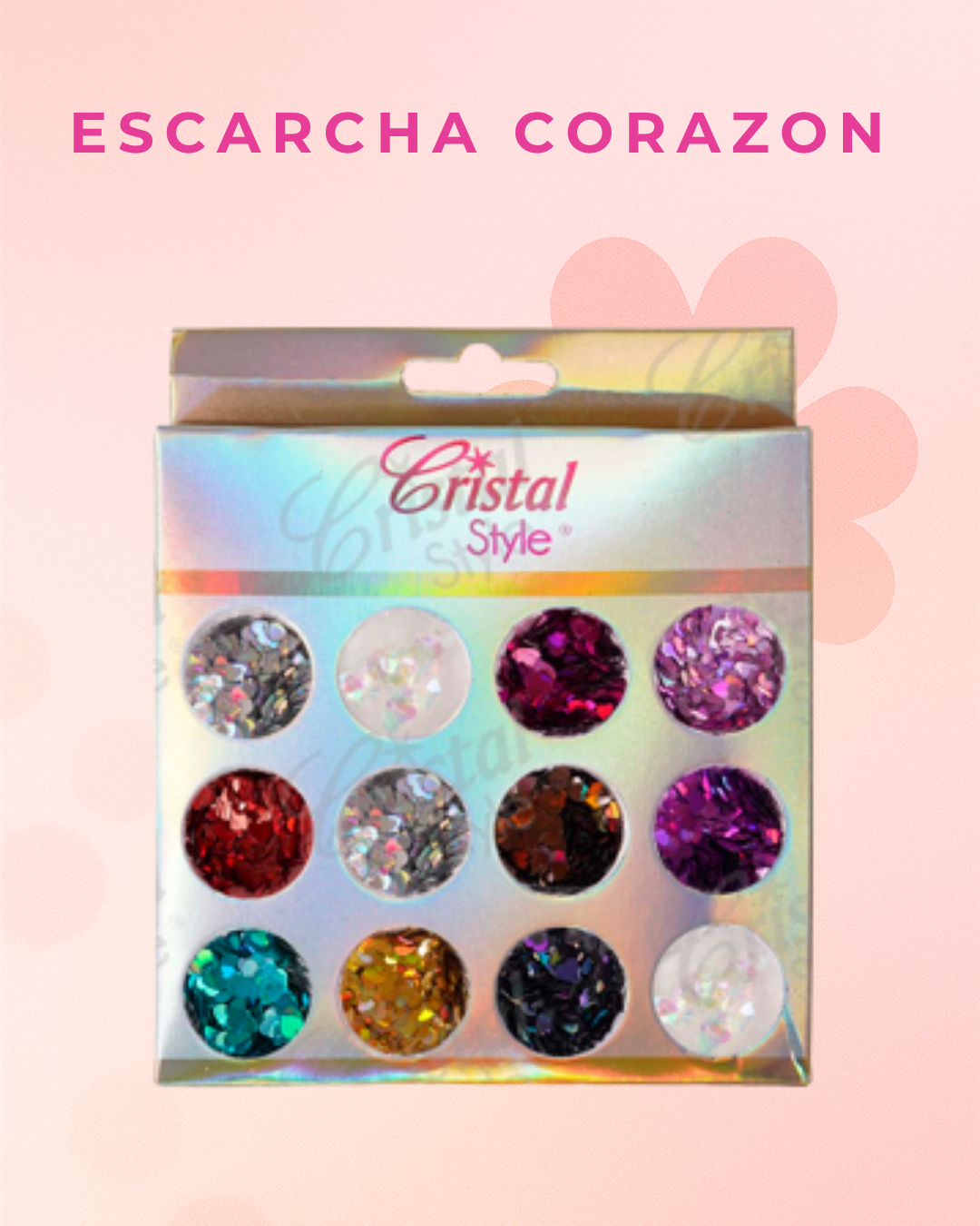 Escarcha Corazón para Uñas