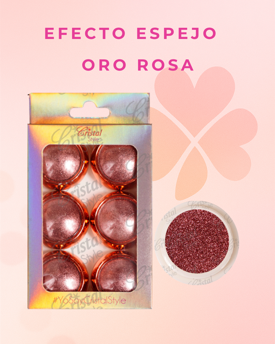Efecto Espejo Oro Rosa