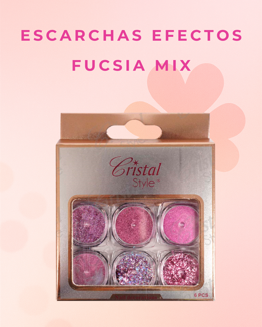 Escarchas Efectos Fucsia Mix