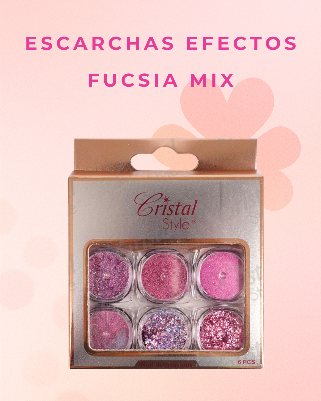 Escarchas Efectos Fucsia Mix