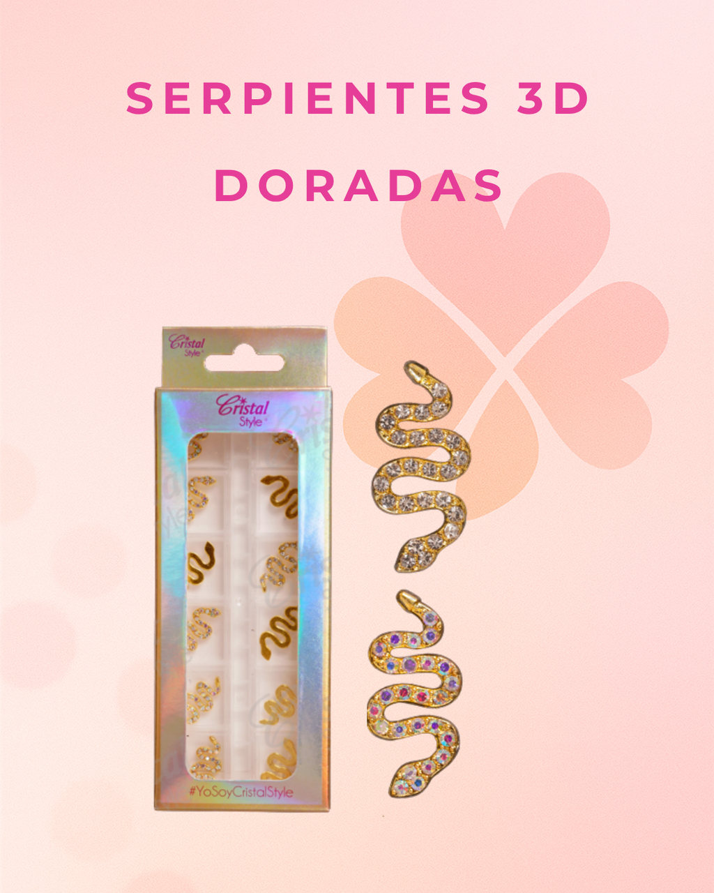 Apliques Serpientes 3D para Uñas