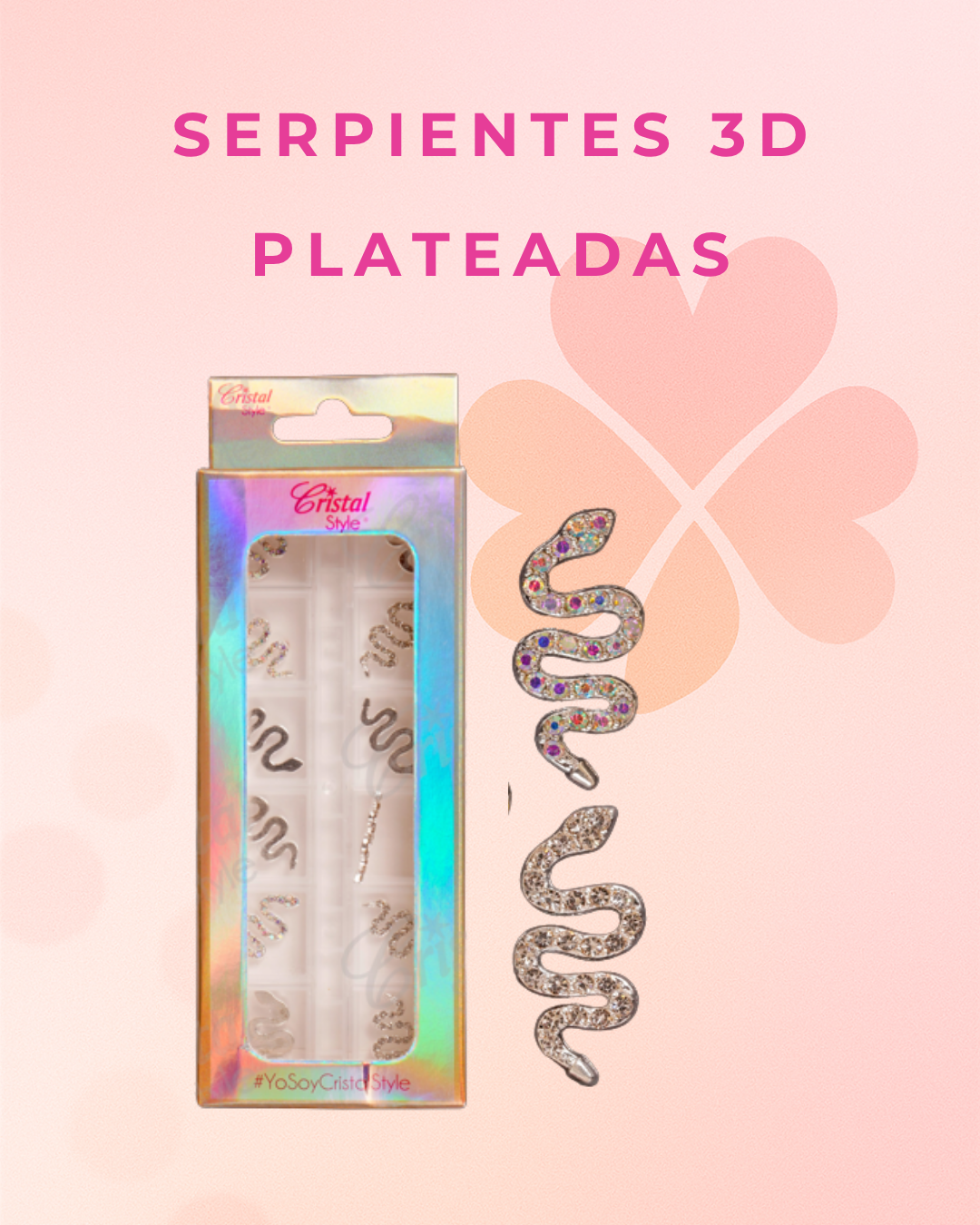 Apliques Serpientes 3D para Uñas