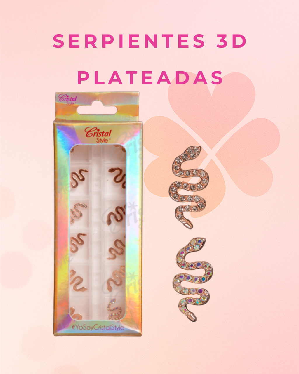 Apliques Serpientes 3D para Uñas