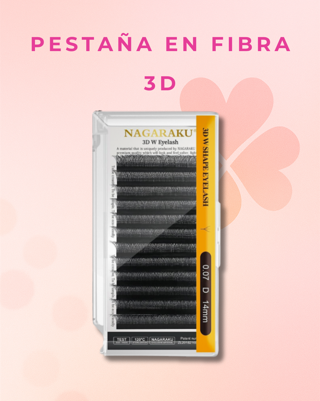 Pestañas en Fibra 4D CURVA D