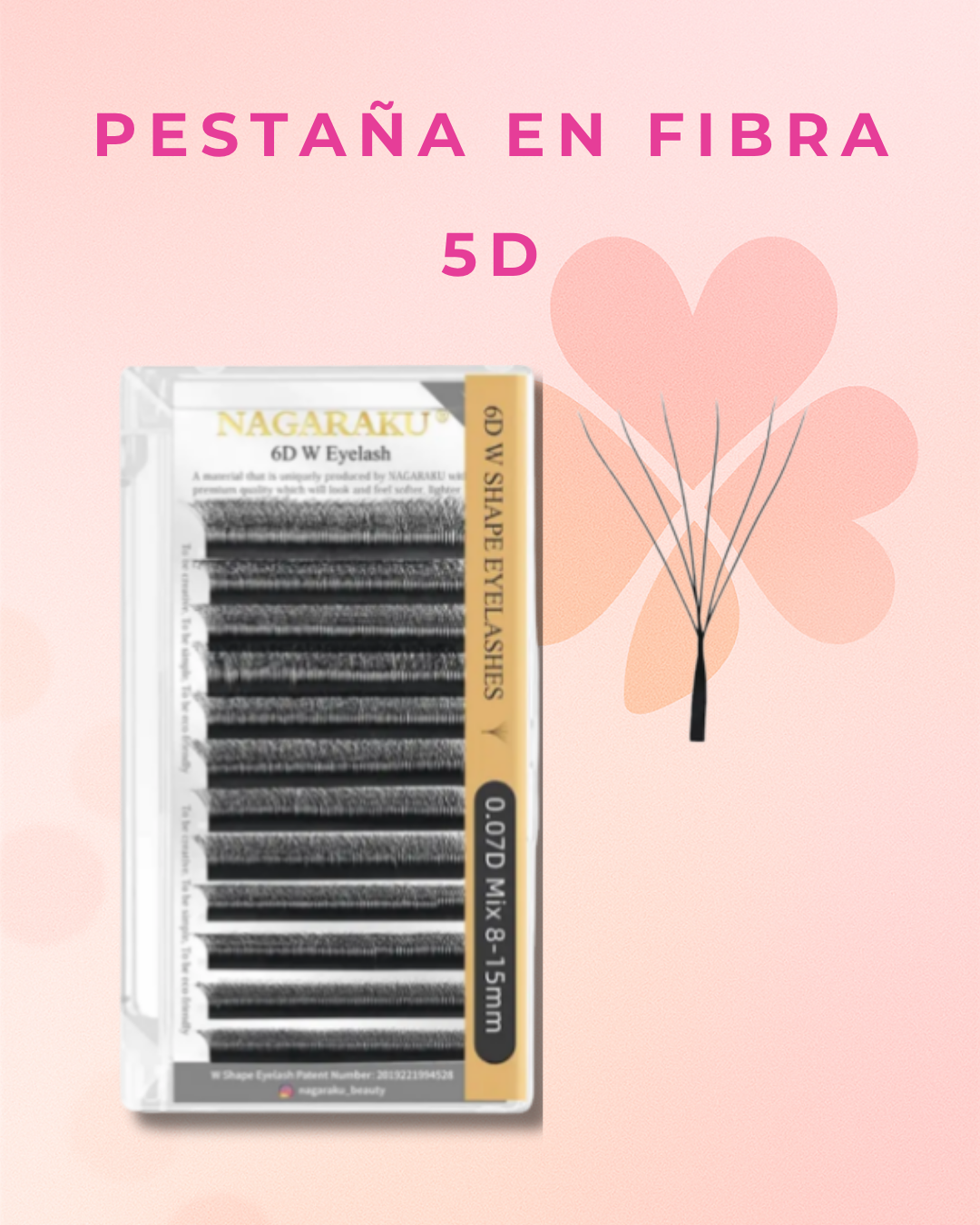 Pestañas en Fibra 6D CURVA D