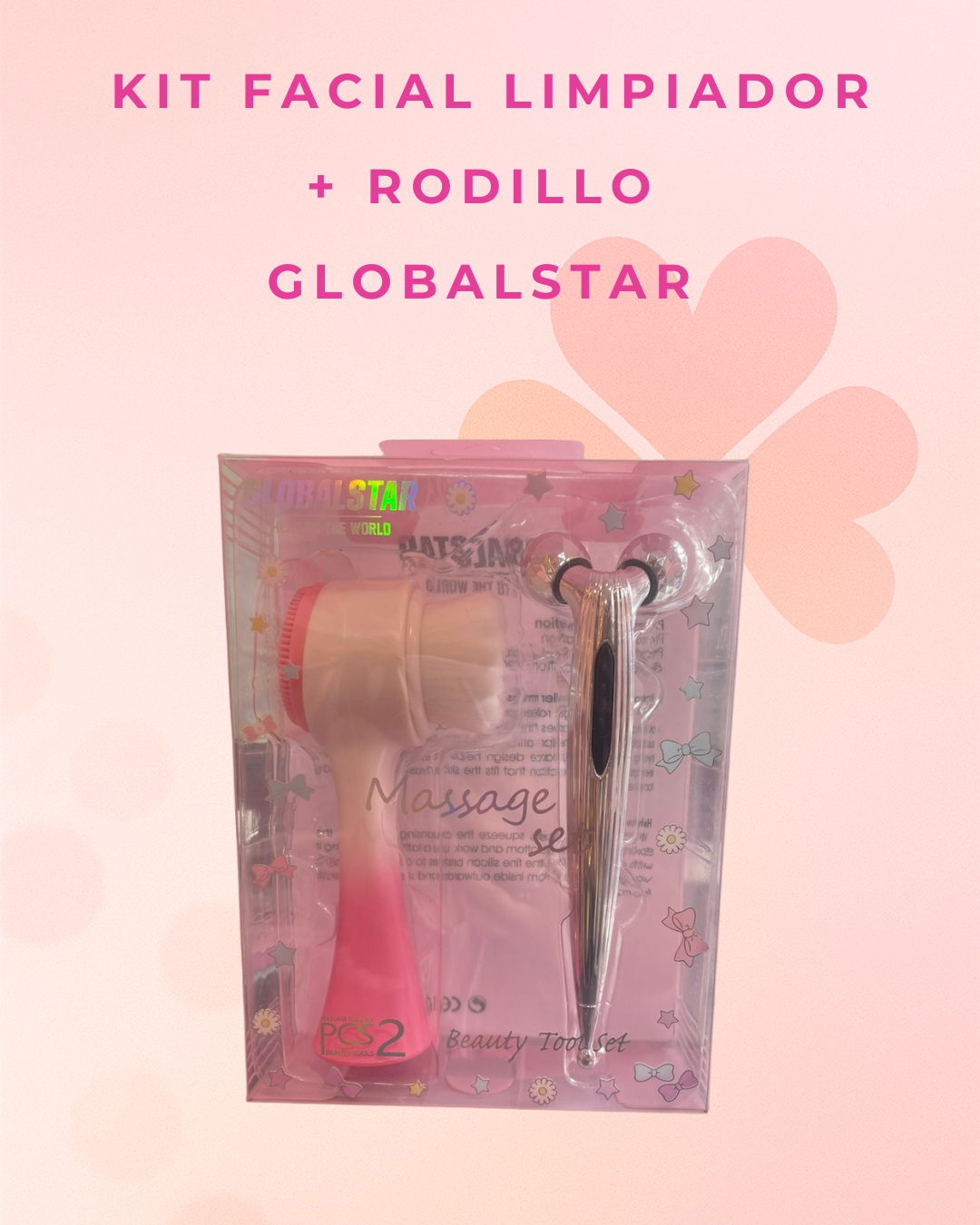 Kit facial limpiador + rodillo  Globalstar