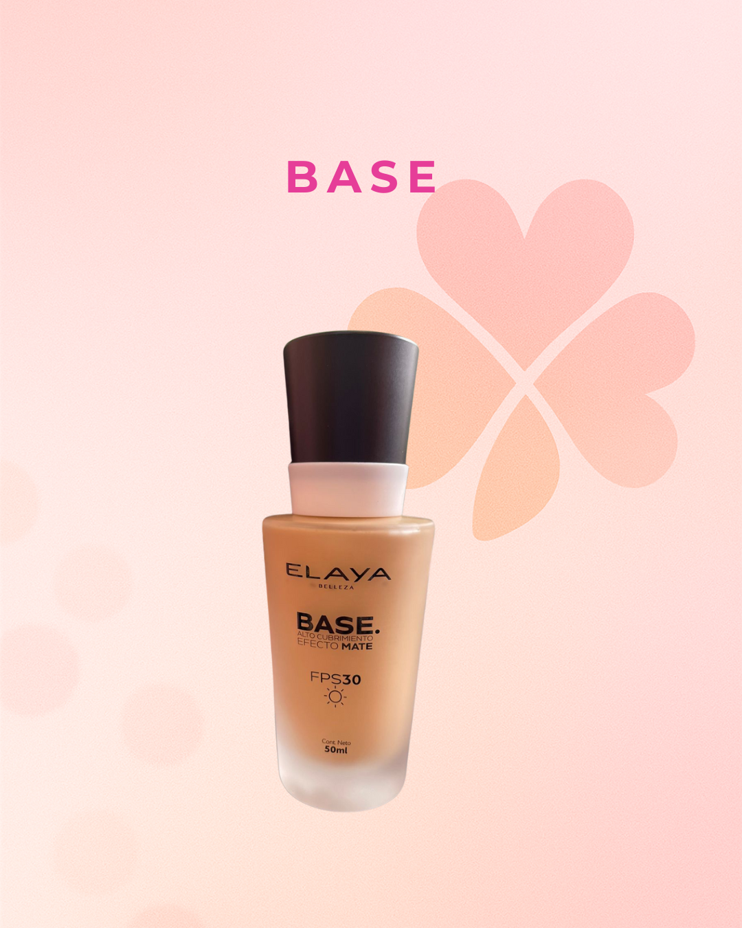 Base alto cubrimiento efecto Matte  Elaya