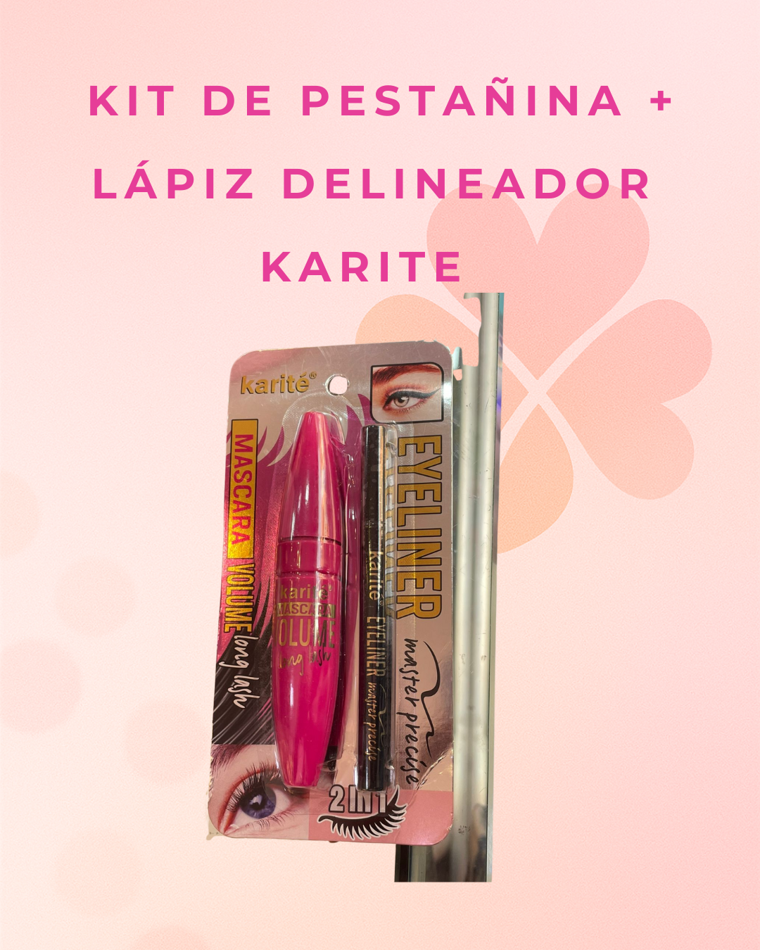 Kit de pestañina + lápiz delineador  Karite