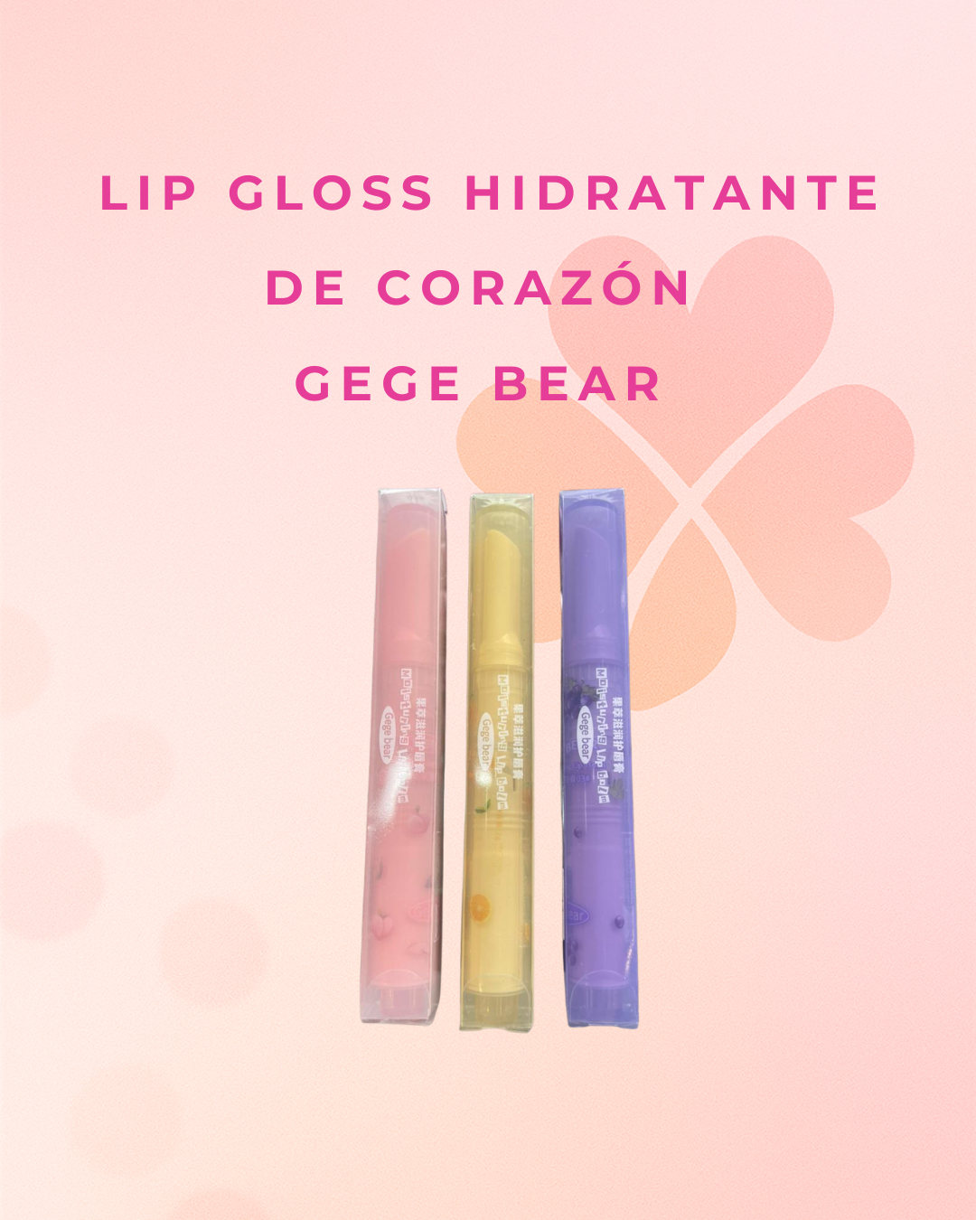 Lip gloss hidratante de corazón  Gege bear 1097