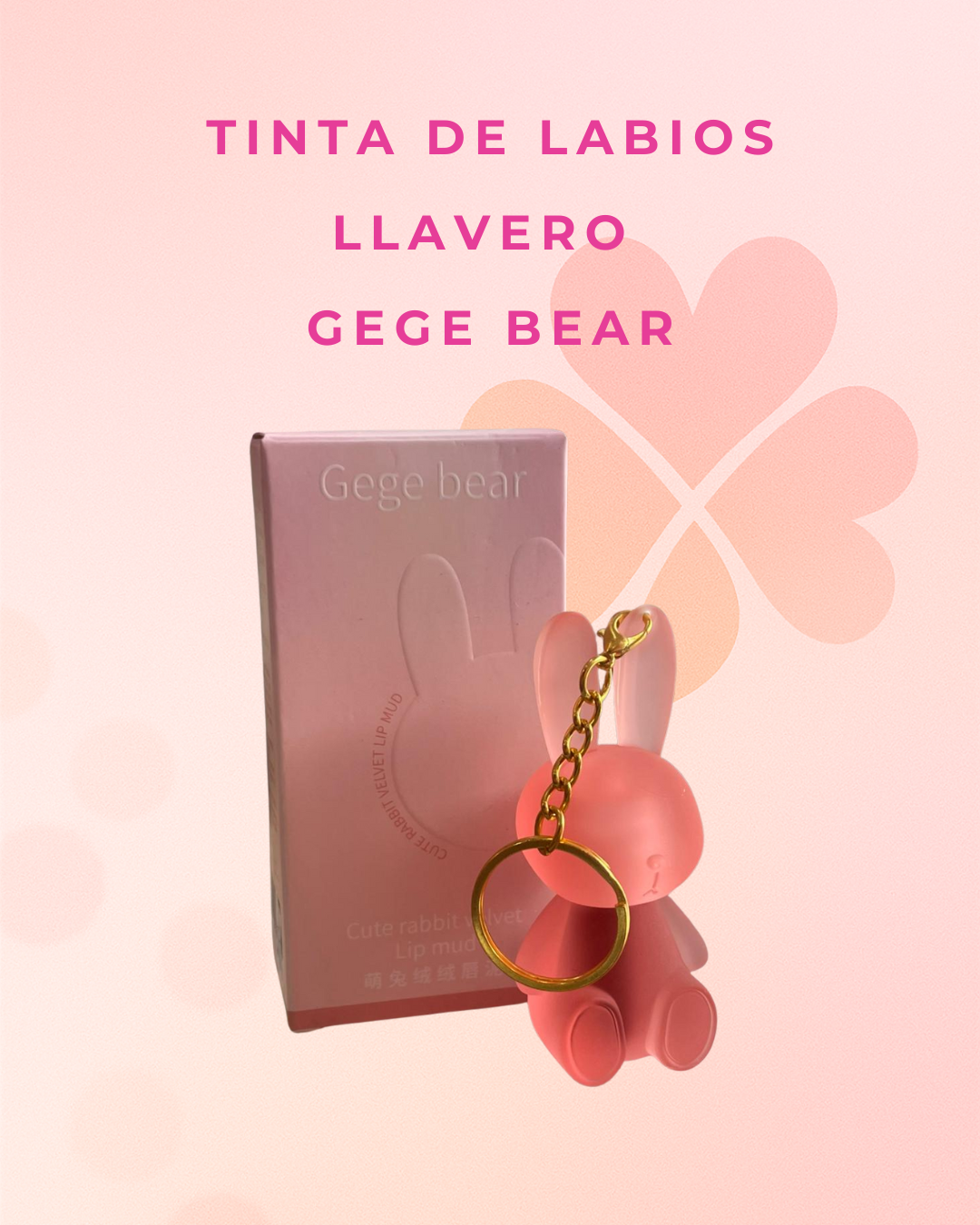 Tinta de labios llavero  Gege bear