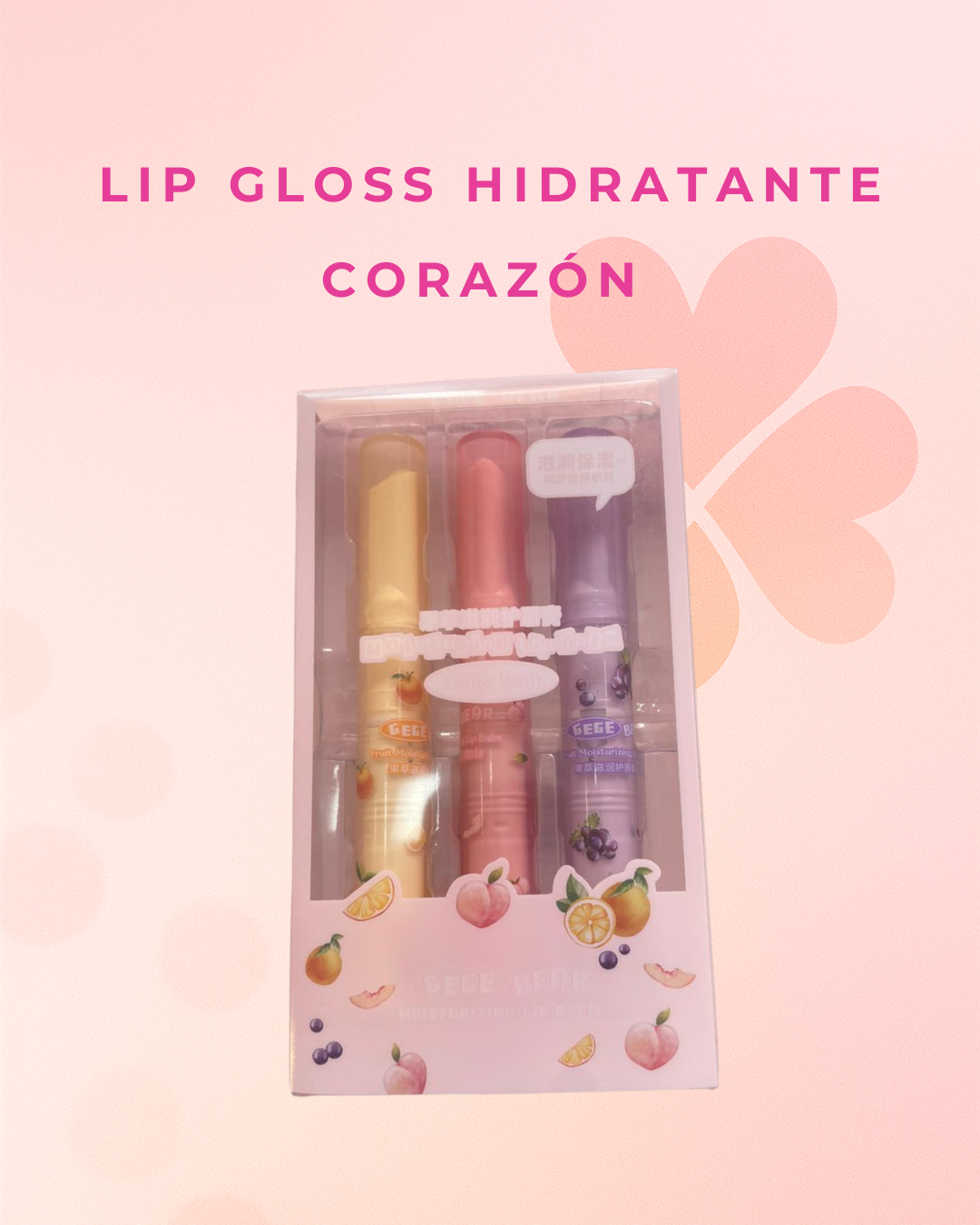 Lip gloss hidratante corazón
