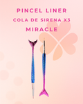 Pinceles Liner Cola de Sirena x3